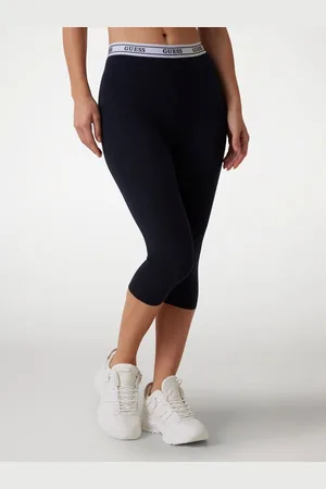 Guess Leggings Capri Con Fascia Logata