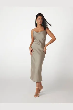 Guess Abito Midi In Raso
