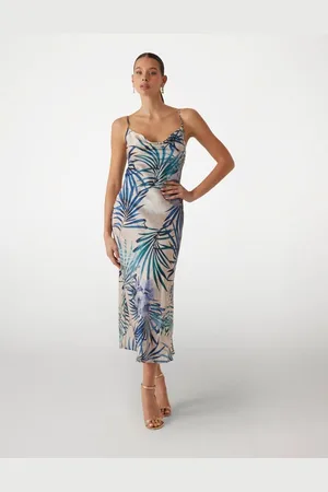 Guess Abito Midi In Raso