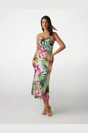 Guess Abito Midi In Raso