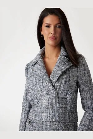 Guess Giacca Biker In Tweed
