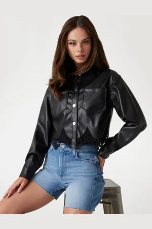 Guess Shacket Cropped Con Pizzo
