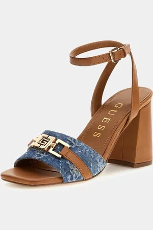 Guess Sandalo Grato Misto Pelle Denim