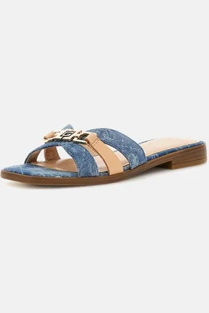 Guess Sandalo Realla Misto Pelle Denim