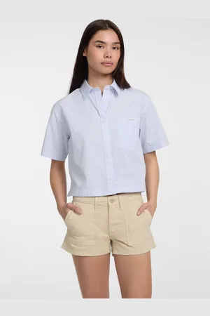 Guess Camicia Cropped A Righe