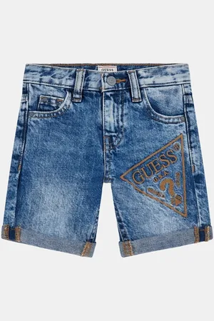 Guess Shorts Denim Logo Triangolo