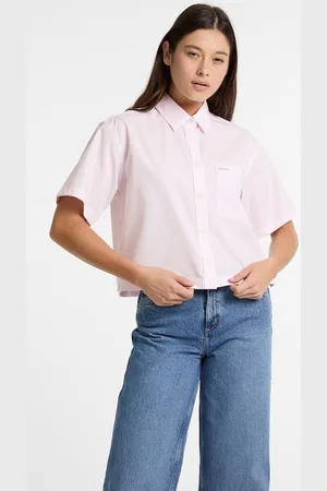 Guess Camicia Cropped A Righe