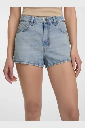 Guess Shorts In Denim A Vita Alta