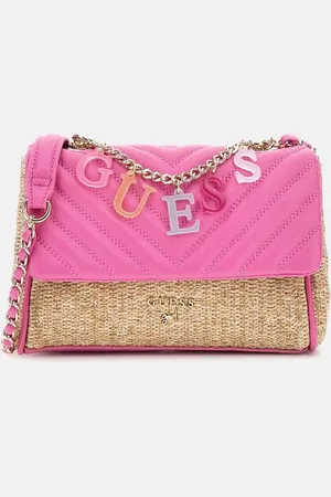 Guess Borsa A Tracolla In Rafia
