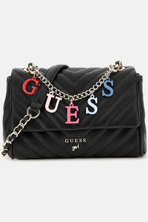 Guess Borsa Tracolla Con Catena Lettering