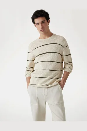 Guess Maglione In Misto Lino A Righe