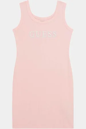 Guess Abito Midi In Maglia A Costine