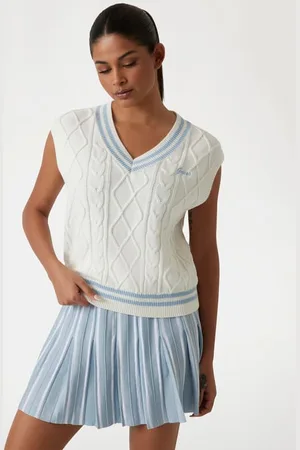 Guess Maglione A Trecce Con Scollo A V