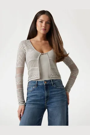 Guess Cardigan In Maglia Traforata