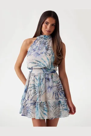 Guess Mini Abito Fit And Flare In Chiffon