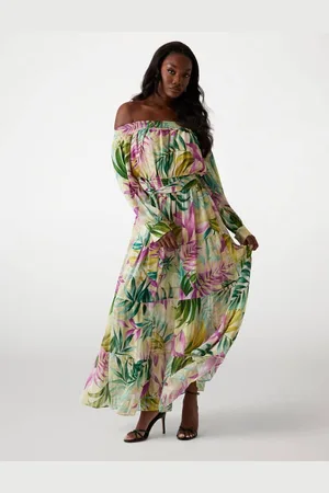 Guess Maxi Abito Con Stampa Floreale