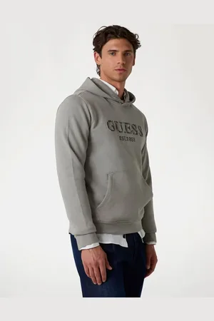 Guess Felpa Con Cappuccio In Terry Con Logo
