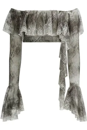 Guess Blusa Con Spalle Scoperte In Pizzo