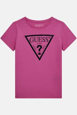Guess T-Shirt Logo Triangolo Effetto Laminato
