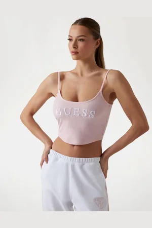 Guess Canotta Crop Con Logo