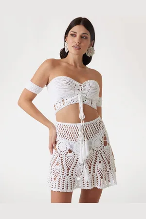Guess Crop Top In Maglia All’Uncinetto