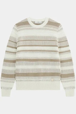 Guess Maglione A Righe Goffrate