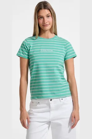Guess T-Shirt Classica A Righe Con Logo Ricamato