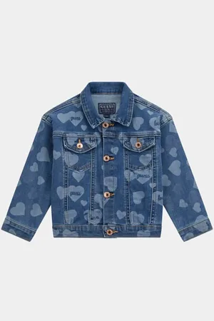 Guess Giacca In Jeans Stampa All Over