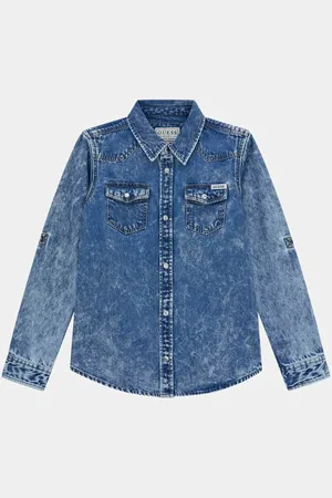 Guess Camicia Jeans Tasche Frontali
