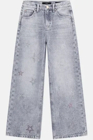 Guess Jeans A Gamba Ampia Con Strass
