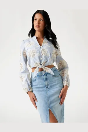 Guess Blusa Allaccio Frontale Ricami