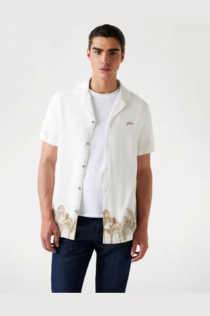 Guess Camicia Bowling In Misto Lino