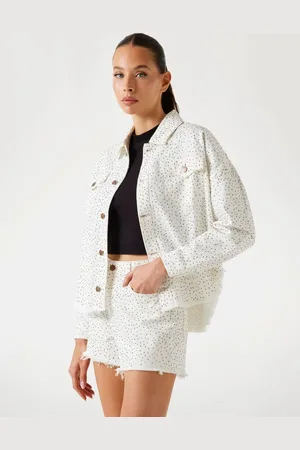 Guess Shacket Jeans A Pois Con Strass
