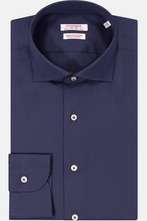Gutteridge Camicia comfort fit classica in cotone fil a fil no iron