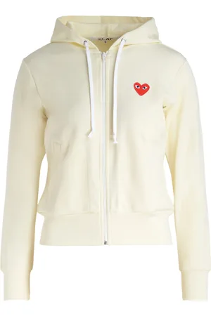 Comme des Garçons Felpa con cappuccio Comme Des Garçons Play color avorio