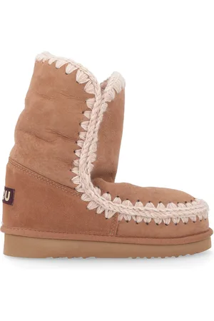 Mou Stivaletto Eskimo 24 in montone double face marrone e rosa