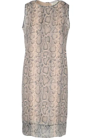 Sportmax Abito in organza con stampa pitone