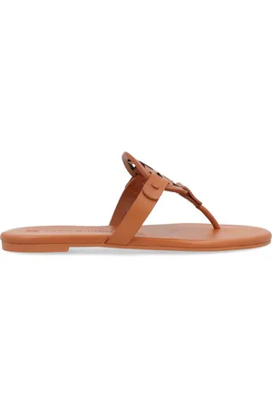 Tory Burch Sandalo Miller Soft in pelle color miele