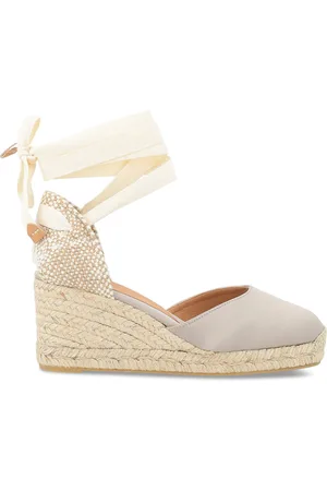 Castaner Espadrillas Castañer in raso color tortora