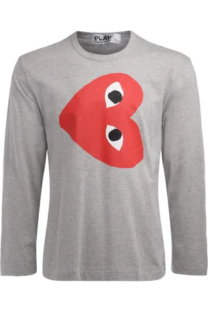 Comme des Garçons T-Shirt Comme Des Garçons Play grigia con cuore rovescio