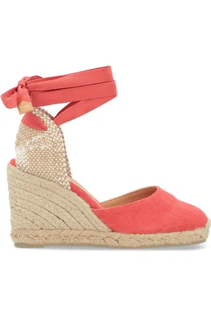 Castaner Espadrillas Castañer Carina in tessuto color salmone