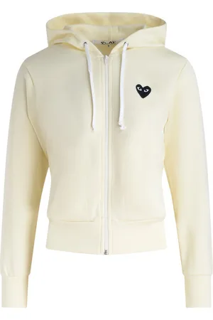 Comme des Garçons Felpa con cappuccio Comme Des Garçons Play cuore nero color avorio