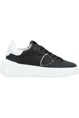 Philippe model Sneaker Tres Temple da donna in pelle nera e bianca