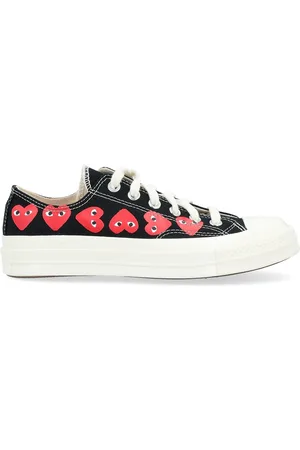 Comme des Garçons Sneaker bassa Comme des Garçons Play x Converse nera con cuori rossi
