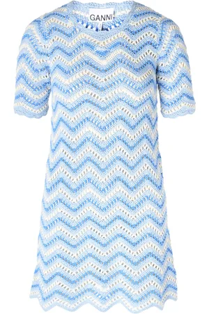 Ganni Mini abito in cotone crochet