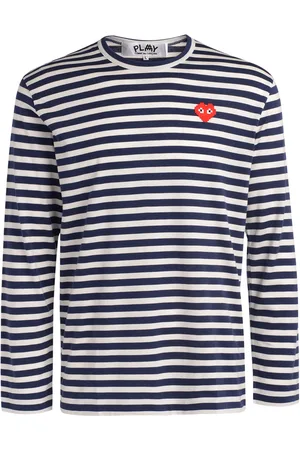 Comme des Garçons T-shirt manica lunga Comme Des Garçons Play x Invader bianca e