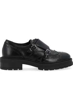 carmens Stringata Patty Double in pelle nera