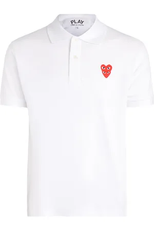 Comme des Garçons Polo Comme Des Garcons PLAY in cotone con cuori sovrapposti