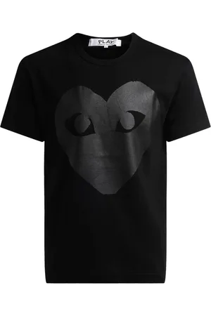Comme des Garçons T-shirt Comme des Garçons Play nera con stampa cuore tono su tono