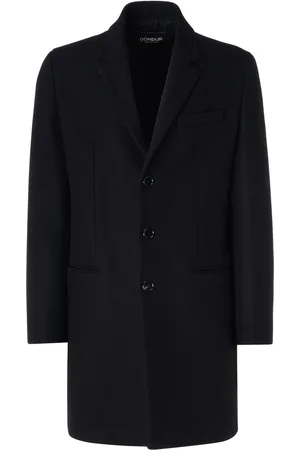 Dondup Cappotto monopetto in panno lana e cachemire